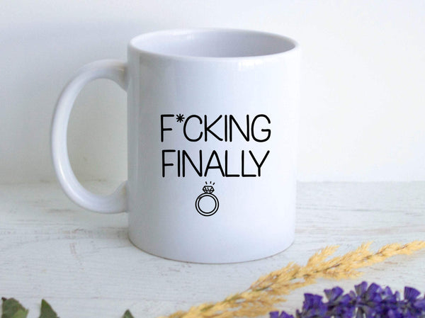 Fucking Finally #2 Custom Name - White Ceramic Mug - Inkpot