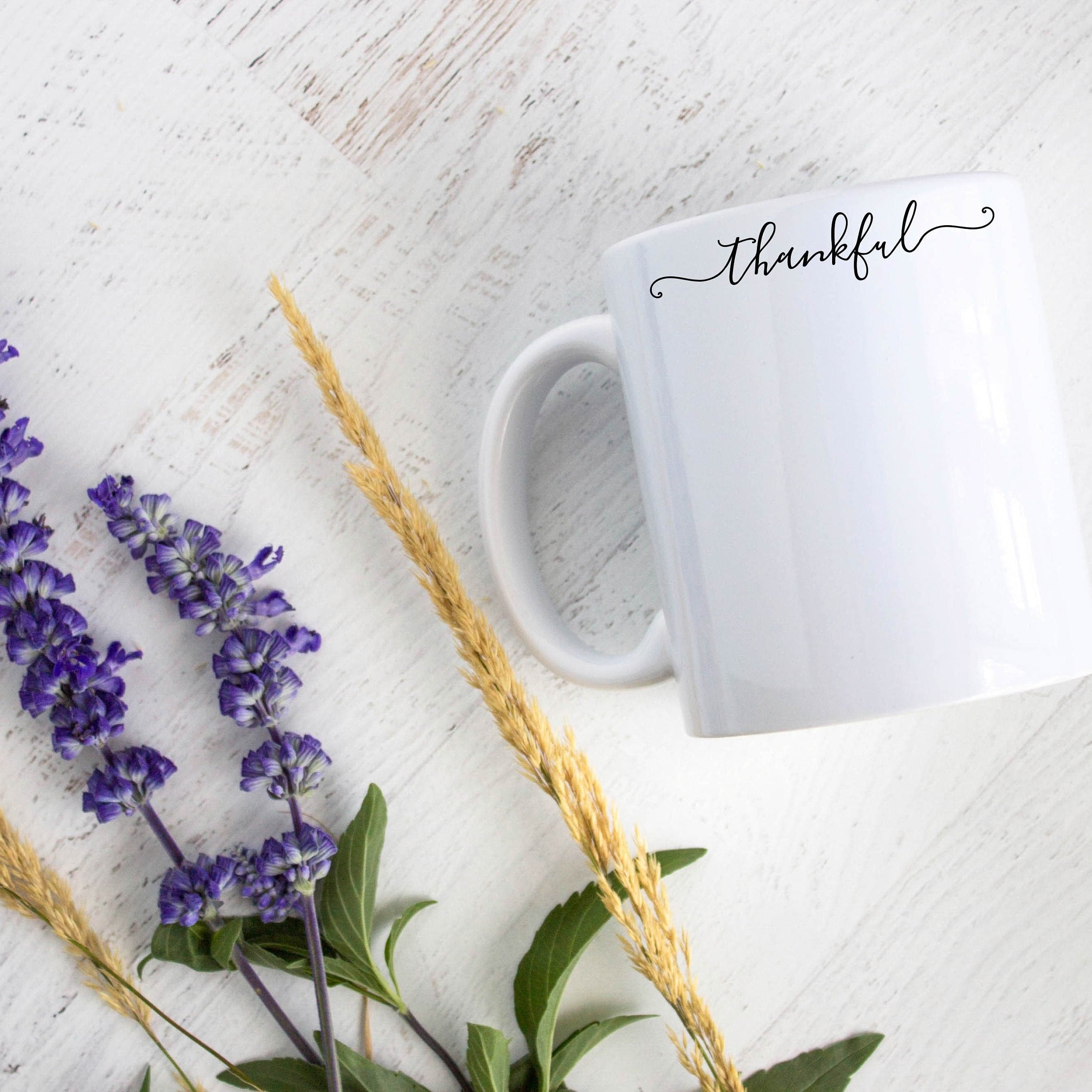 Thankful Mug - White Ceramic Mug