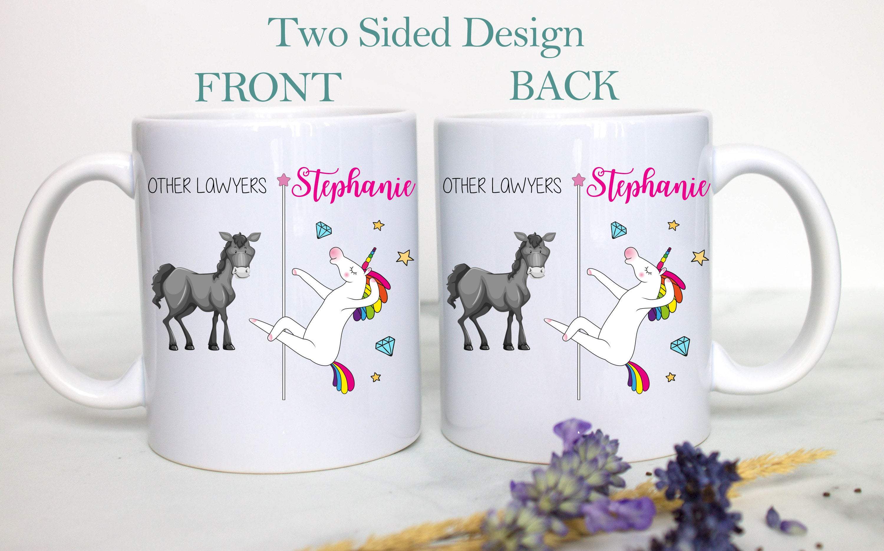 Other Lawyers Vs. You Unicorn - White Ceramic Mug - Inkpot