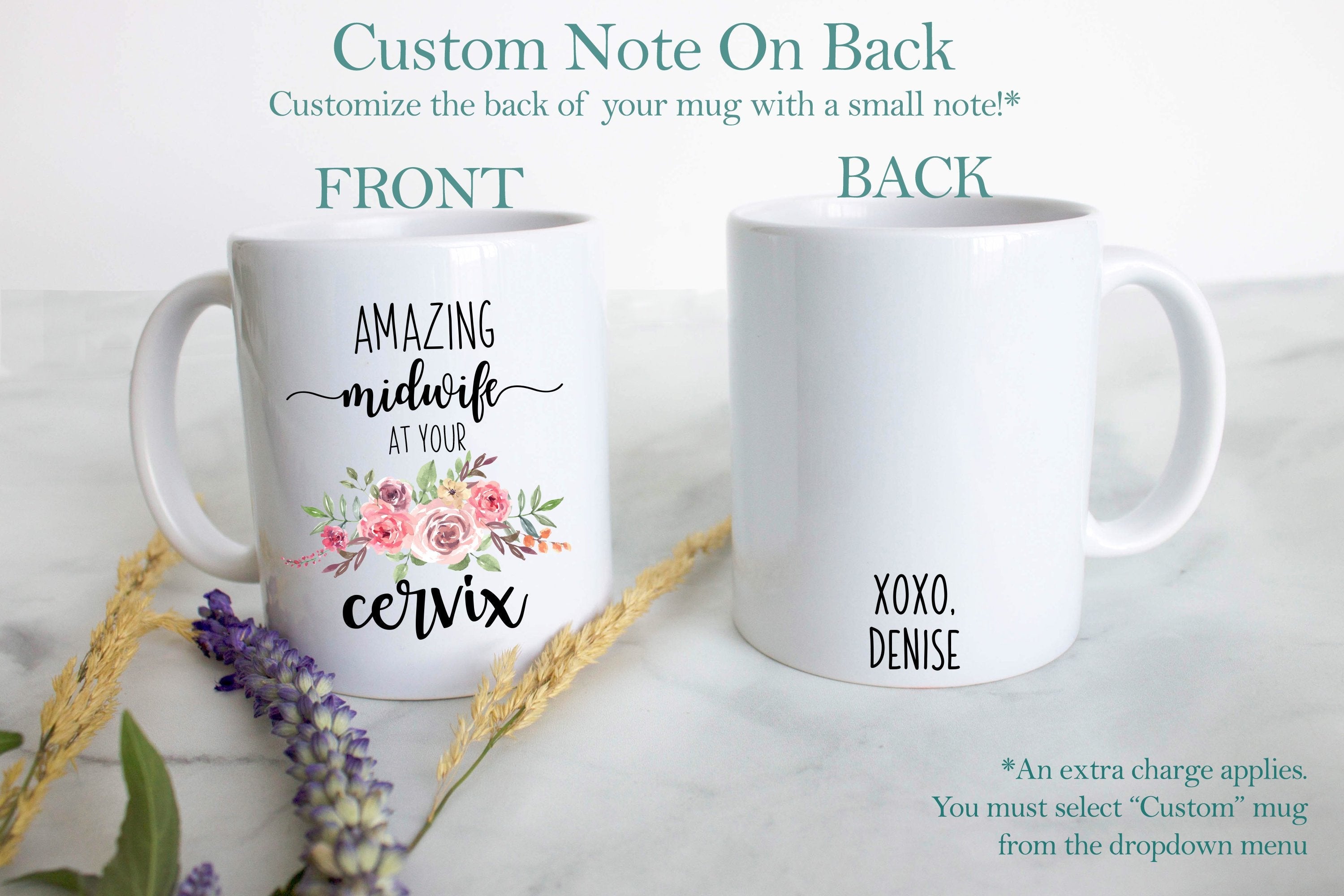 Amazing Midwife at Your Cervix - White Ceramic Mug - Inkpot