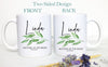 Greenery Eucalyptus Leaf Mother of the Groom, Mother of the Bride Custom Name - White Ceramic Mug - Inkpot