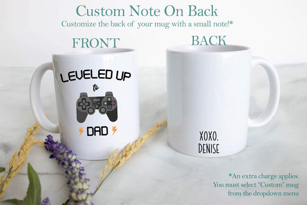 Leveled Up to Dad PlayStation - White Ceramic Mug - Inkpot