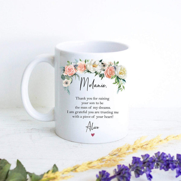 Future Mother In Law Gift #3 Custom Name - White Ceramic Mug - Inkpot