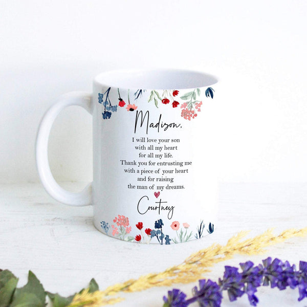 Future Mother In Law Gift #6 Custom Name - White Ceramic Mug - Inkpot