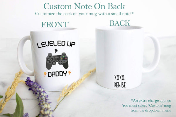 Leveled Up to Daddy PlayStation - White Ceramic Mug - Inkpot