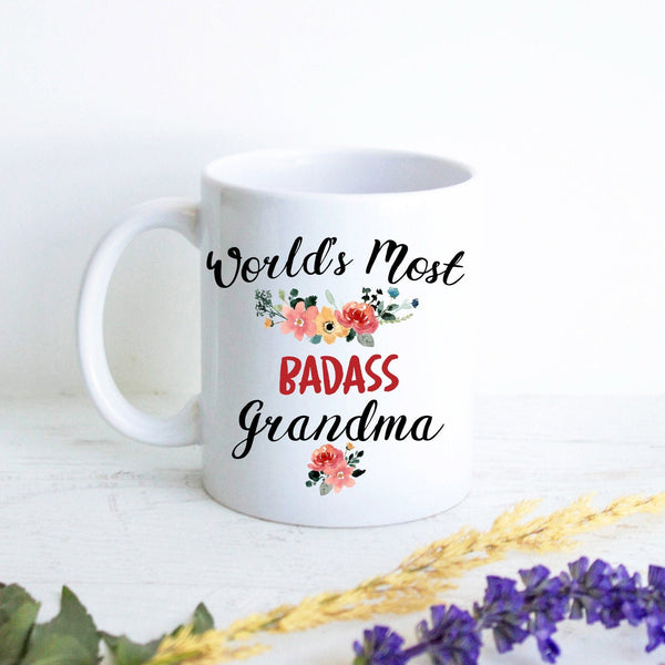 World's Most Badass Grandma - White Ceramic Mug - Inkpot