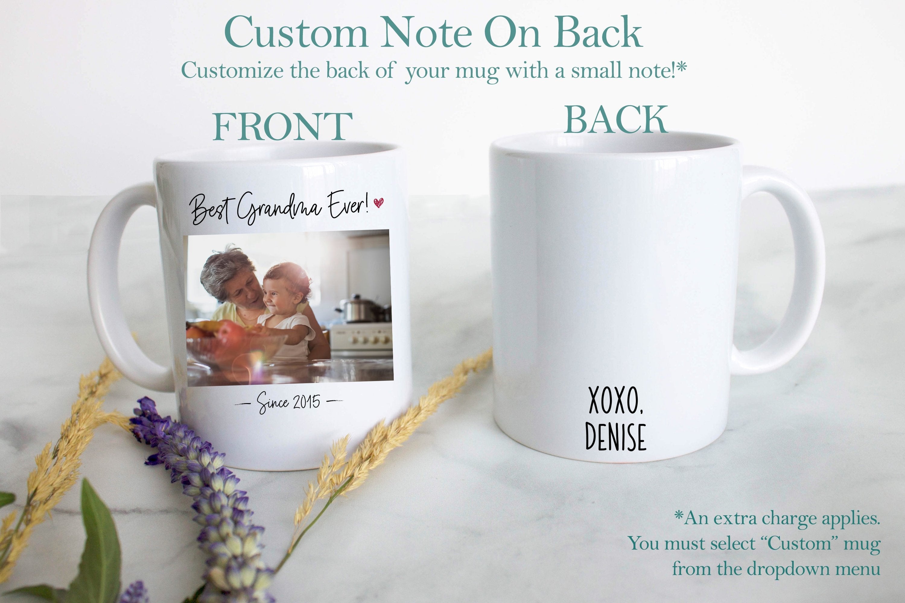 Best Grandma With Photo - White Ceramic Mug