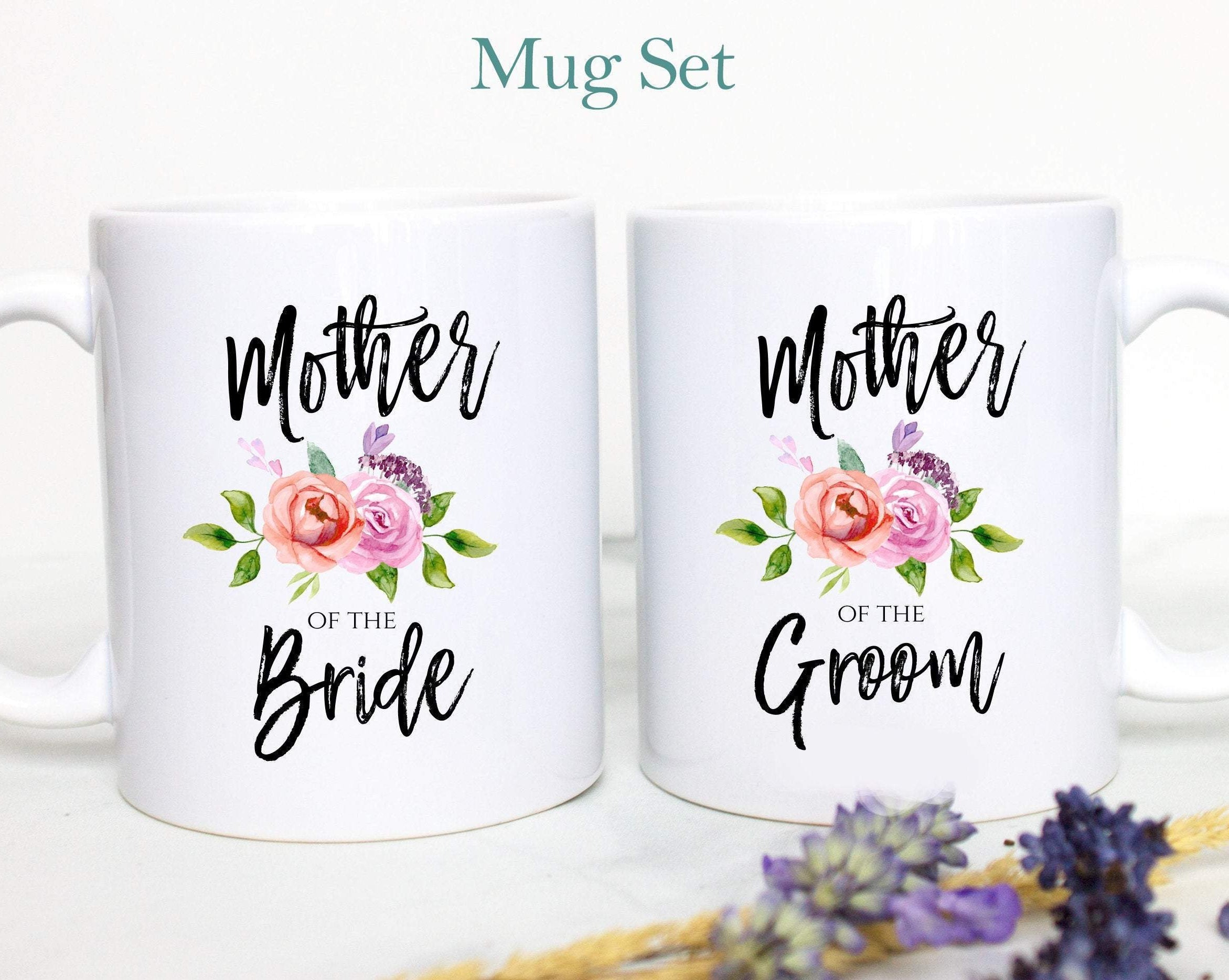 Mother of the Bride Mother of the Groom Individual or Mug Set Custom Name - White Ceramic Mug