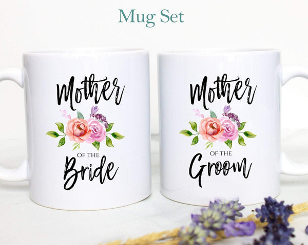 Mother of the Bride Mother of the Groom Individual or Mug Set Custom Name - White Ceramic Mug