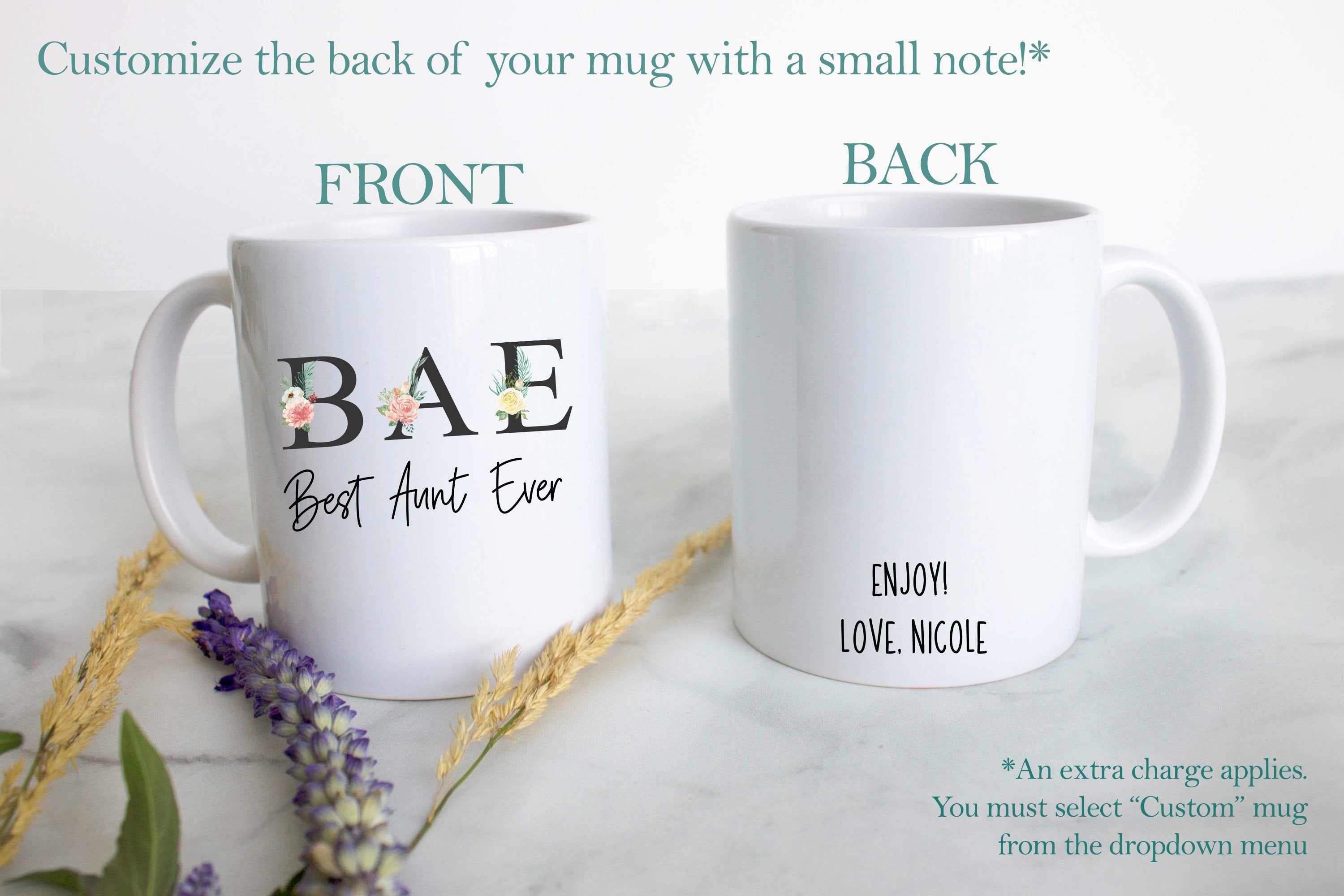 B.A.E Best Aunt Ever - White Ceramic Mug - Inkpot