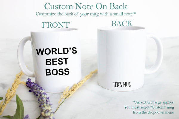 World's Best Boss Mug, Funny Boss Gift, Personalized Gift, Boss Mug, Boss Birthday, Farewell Gift, Coworker Gift, Boss Birthday, Christmas