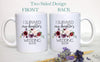 I Survived My Daughter's Wedding Fall Burgundy Floral Custom Date - White Ceramic Mug