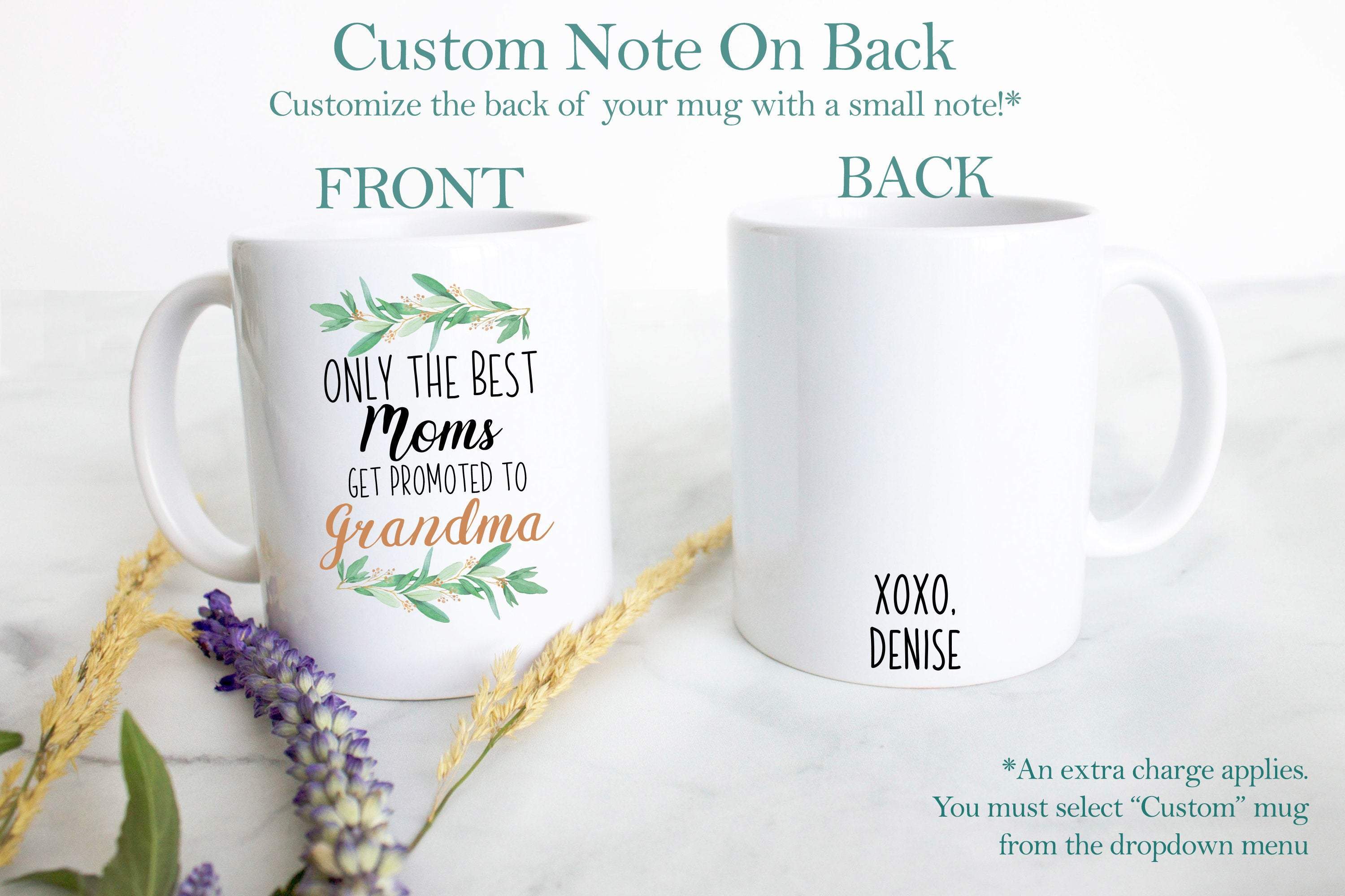 Only The Best Moms Get Promoted to Grandma - White Ceramic Mug - Inkpot