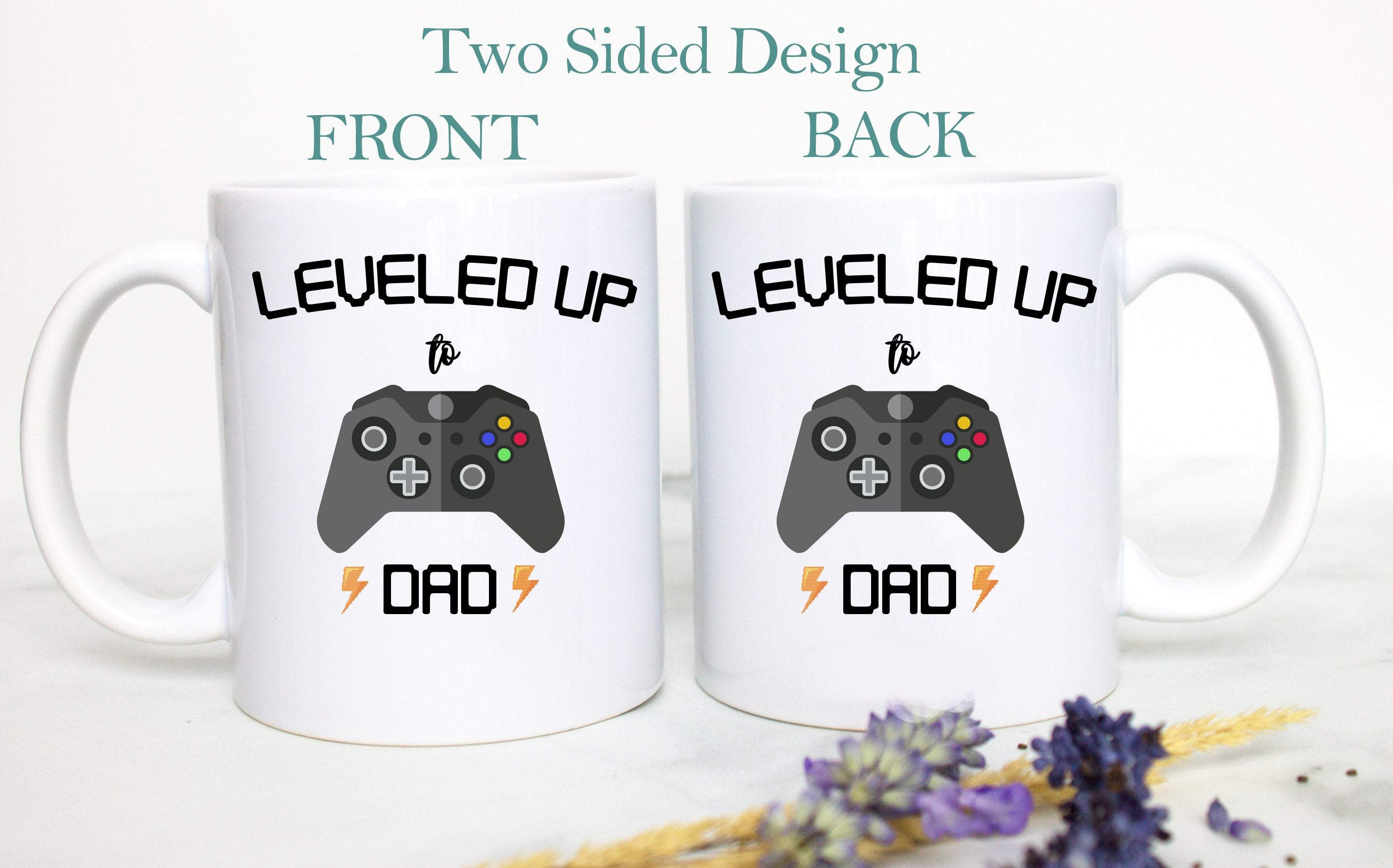 Leveled Up to Dad Nintendo - White Ceramic Mug