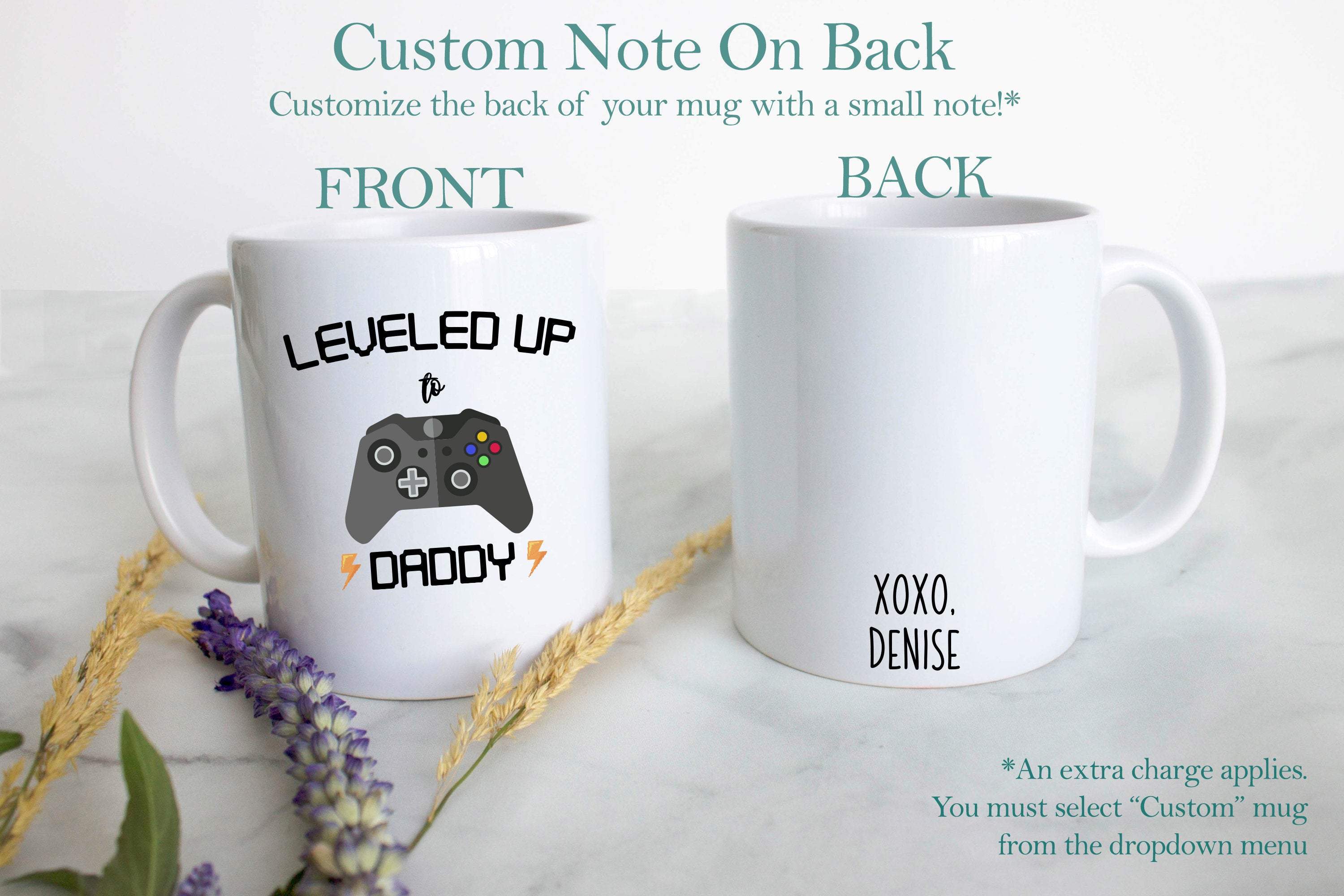 Leveled Up to Daddy Nintendo - White Ceramic Mug - Inkpot