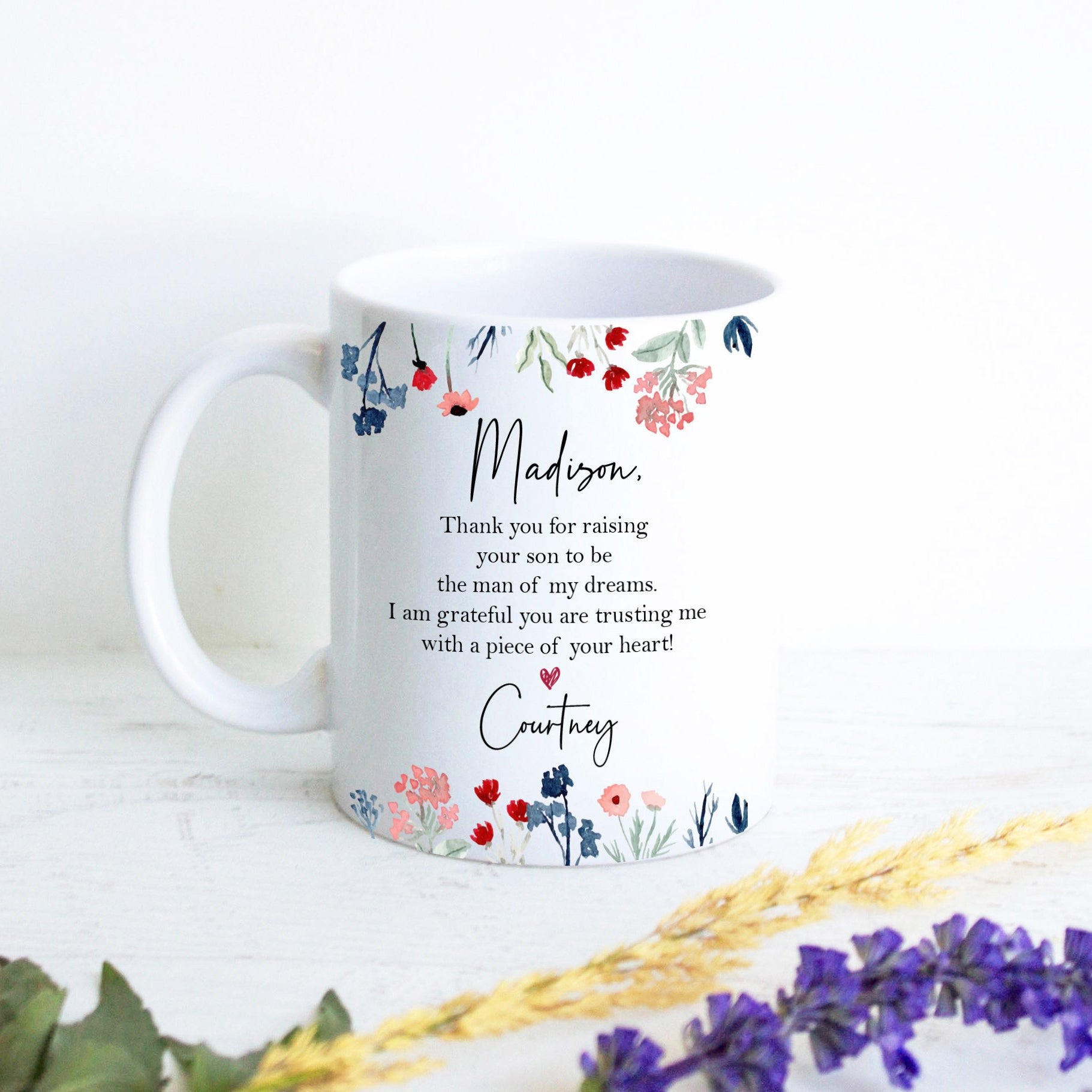 Future Mother In Law Gift #5 Custom Name - White Ceramic Mug