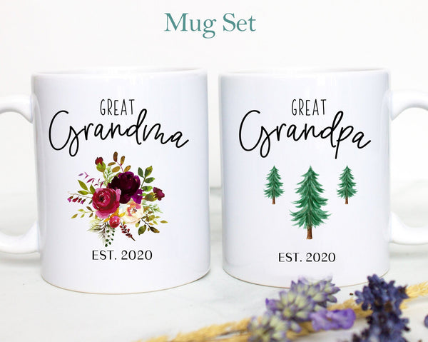 Great Grandpa and Grandma Individual or Mug Set - White Ceramic Mug - Inkpot