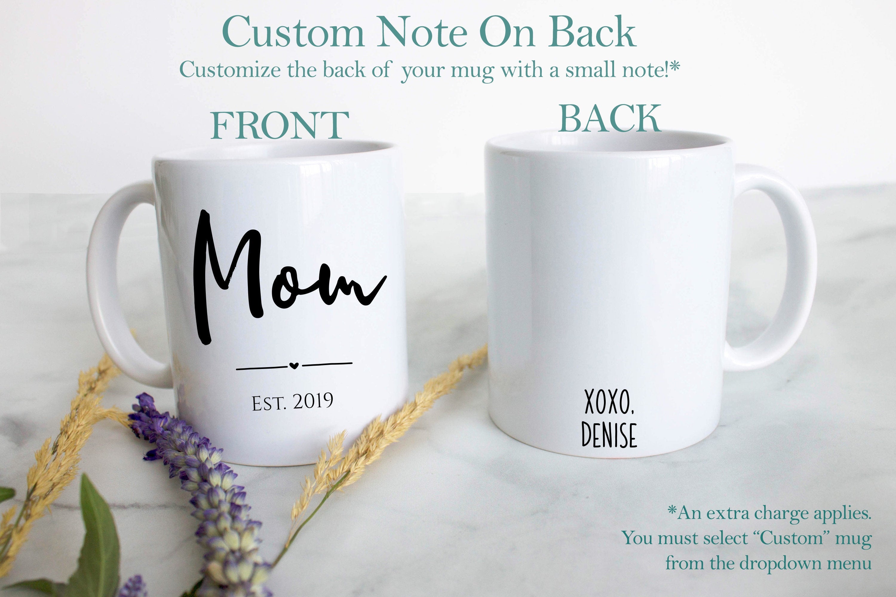 Mom and Dad Individual or Mug Set - White Ceramic Mug - Inkpot