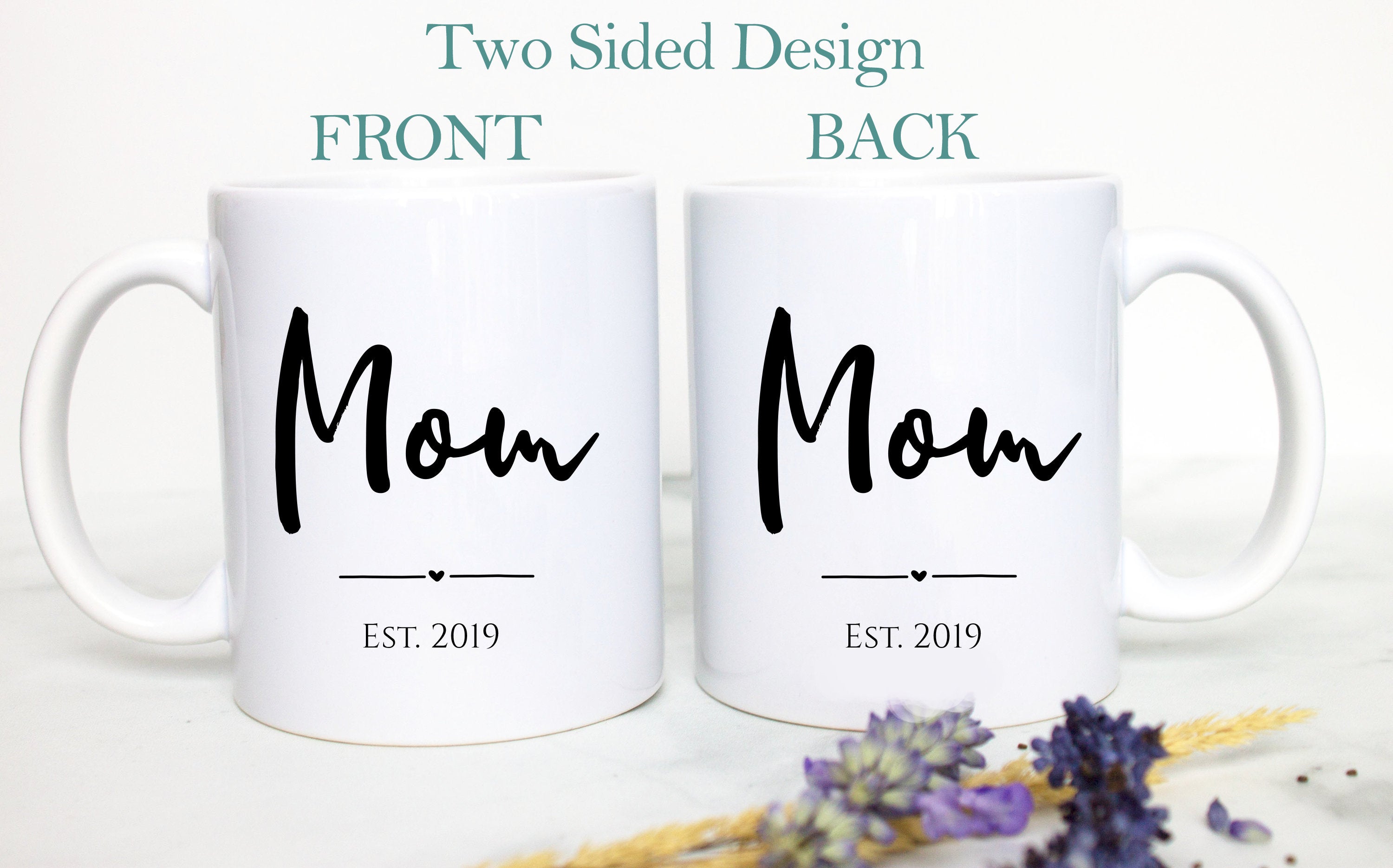 Mom and Dad Individual or Mug Set - White Ceramic Mug - Inkpot