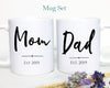 Mom and Dad Individual or Mug Set - White Ceramic Mug - Inkpot