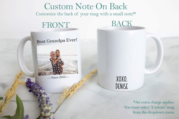 Best Grandpa Custom Photo - White Ceramic Mug - Inkpot