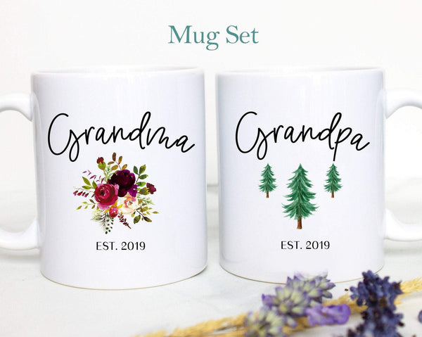 Grandpa and Grandma Summer Individual or Mug Set - White Ceramic Mug - Inkpot