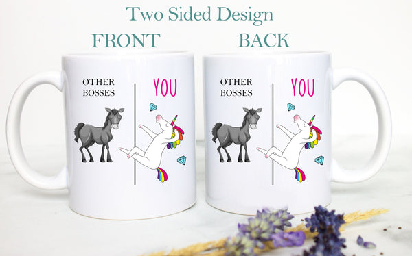 Other Bosses Vs. You Unicorn - White Ceramic Mug - Inkpot