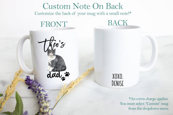 Personalized Tabby Cat Mom and Dad Individual or Mug Set #5 - White Ceramic Custom Mug