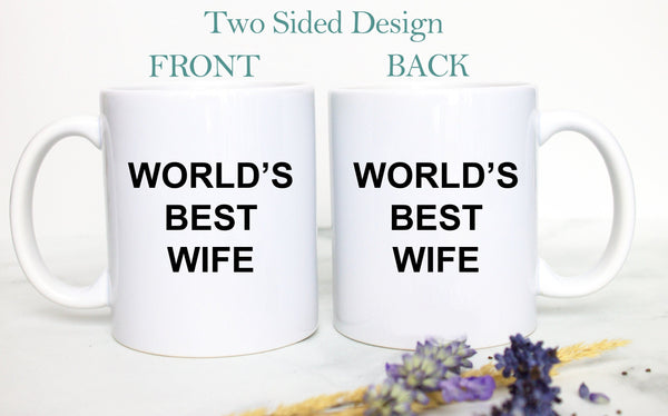 World's Best Wife Mug, Best Wife Mug, Personalized Bride Engagement Gift, Newlywed Gift, Custom Mrs Mug, Bride Gift Idea, Gift for Her