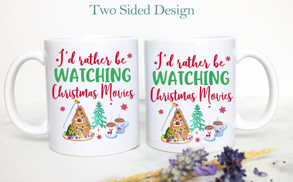 Custom Holiday Mug, Christmas Movie Watching Mug, Christmas Mug, Personalized Christmas Mug, Christmas Coffee Mug Stocking Stuffer Santa Mug