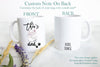 Personalized White Cat Mom and Dad Individual or Mug Set - White Ceramic Custom Mug