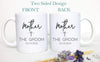 Father of the Groom Mother of the Groom Individual or Mug Set Custom Name With Date - White Ceramic Mug - Inkpot