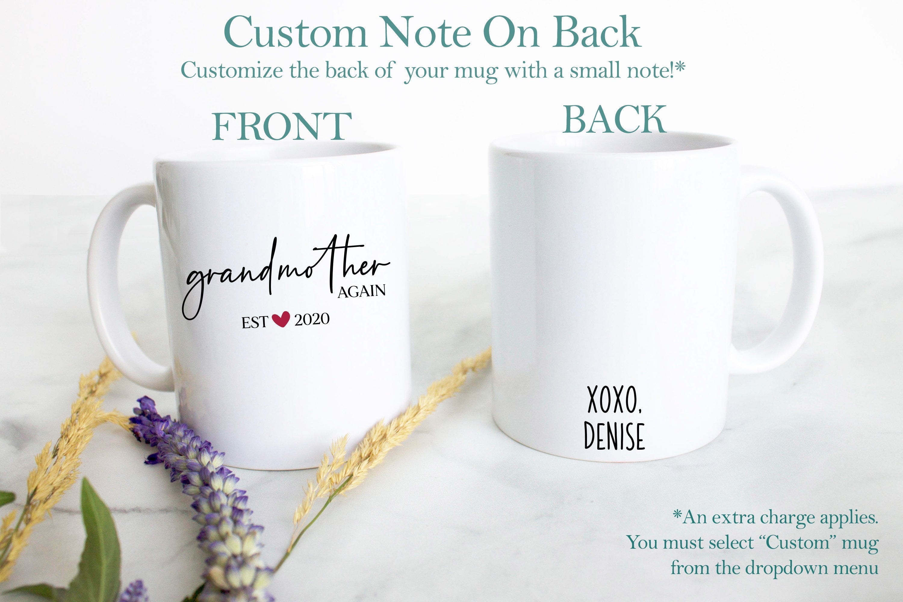 Grandpa and Grandma Again Individual or Mug Set #2 - White Ceramic Mug - Inkpot