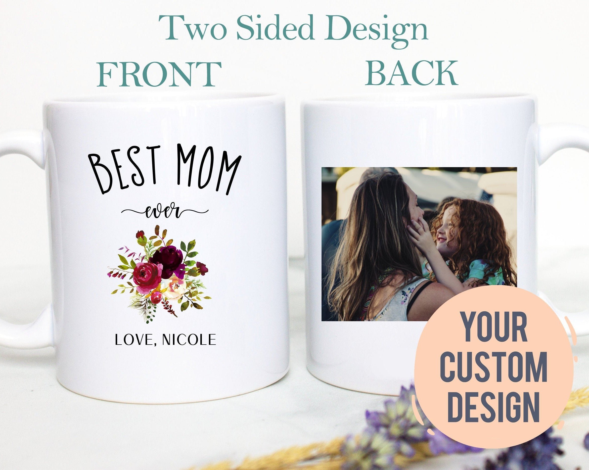 Best Mom Custom Photo Gift  - White Ceramic Mug