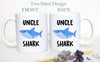 Aunt and Uncle Shark Individual or Mug Set - White Ceramic Mug