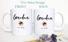 Grandpa and Grandma EST Individual or Mug Set #5 - White Ceramic Mug - Inkpot