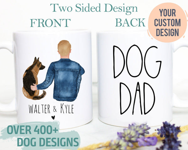 Custom Dog Dad #1 - White Ceramic Mug