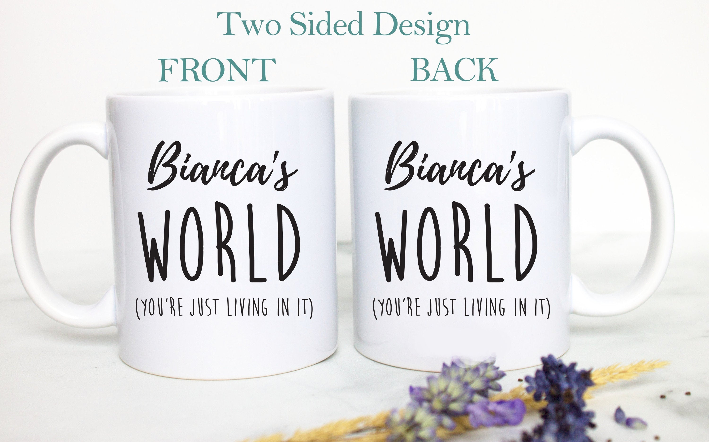 Custom Name's World - White Ceramic Mug