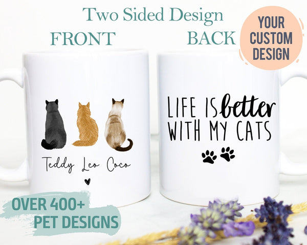 Personalized Cat Mug, Custom Cat Mom Dad, Cat Lovers, Custom Cat Gift, Pet Owner Christmas Gift, Cat Lady Mug, Cat Lover Gift, Pet Loss