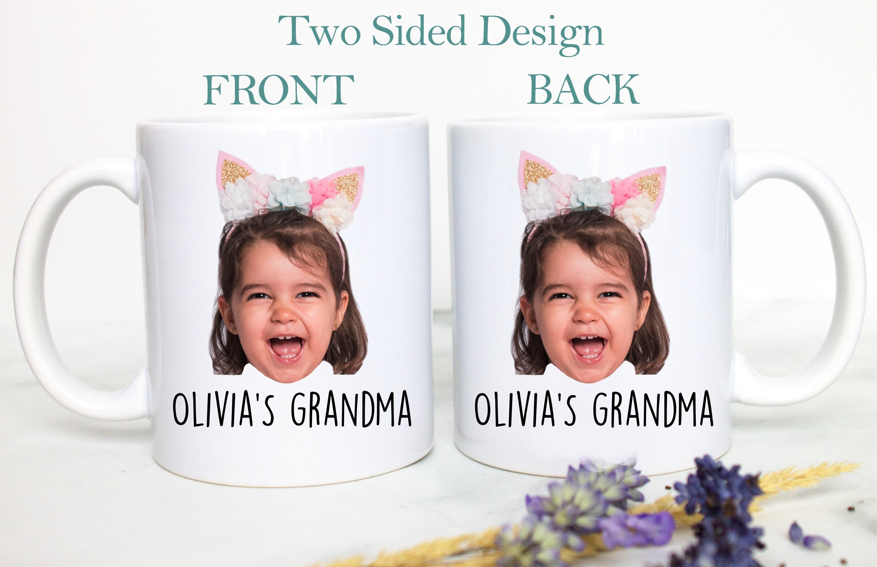 Custom Baby Face Photo Gift For Grandpa Grandma Individual OR Mugset, Personalized Photo Mug, Christmas Gift Grandma, Grandparents Birthday