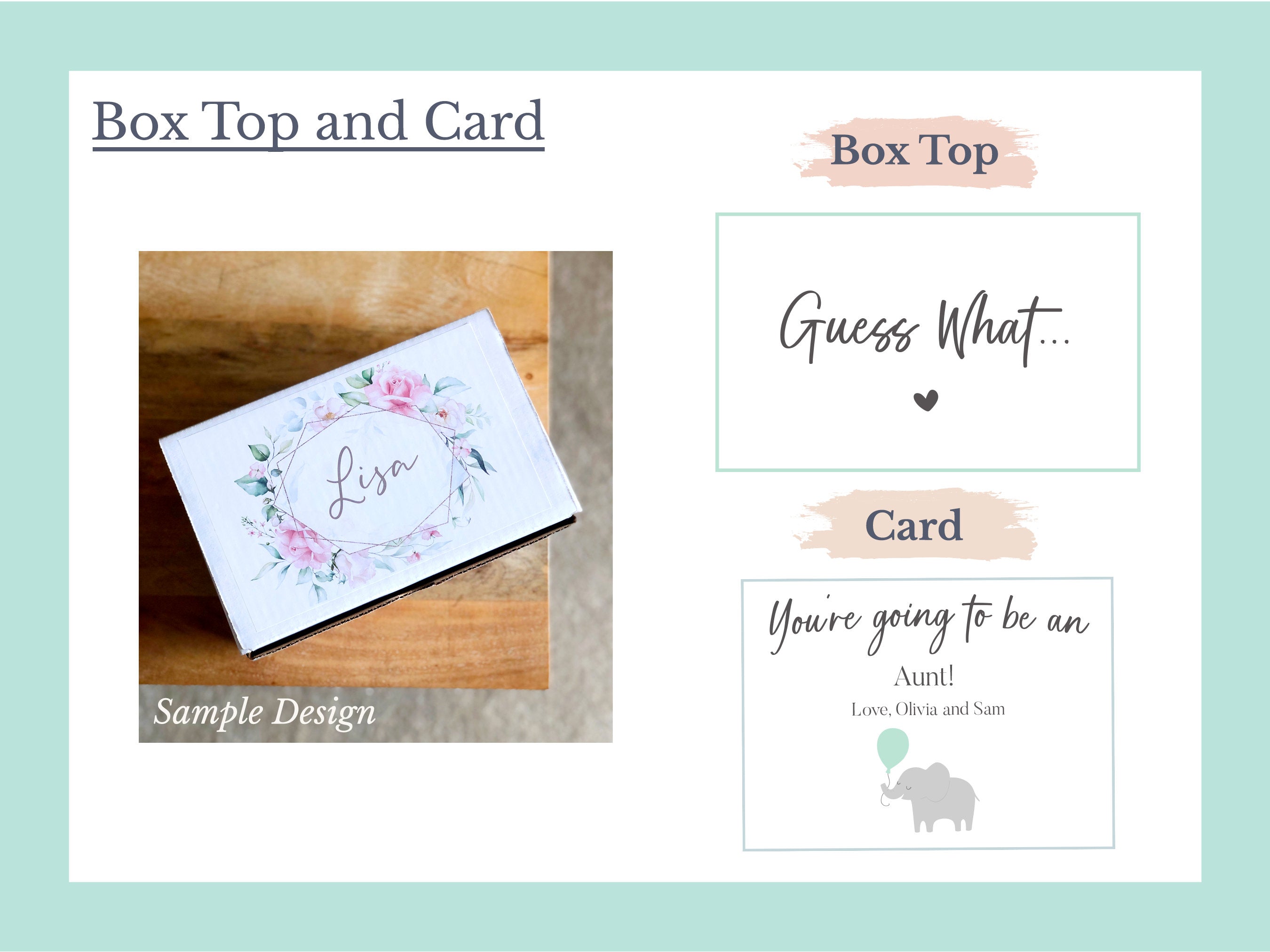 Personalized Aunt Gift Box | Promoted to DOG Aunt, New Aunt, Aunt Proposal, Will You Be My Aunt, Pregnancy Announcement Baby Reveal, Auntie