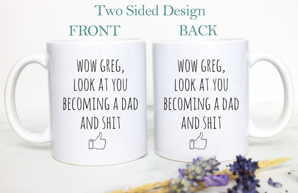 Wow Look At You Becoming A Mom and Dad OR Mug Set, Funny Dad To Be Gift New Dad Gift, New Mom Baby Reveal, Mom to be, Pregnancy Announcement