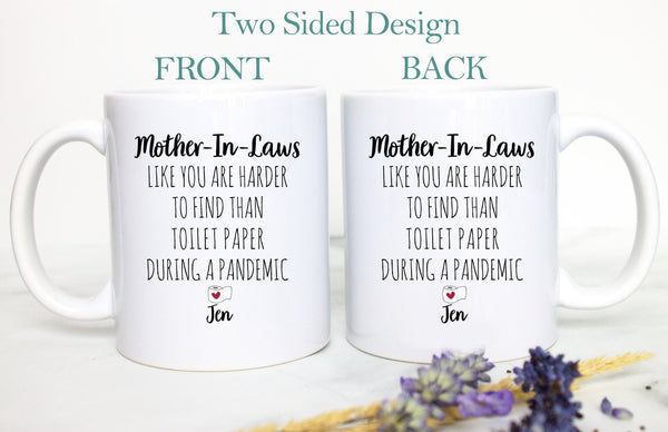 Personalized Father&#39;s Day Mother&#39;s Day Gift Individual OR Mug Set, Funny Mother In Law, Father In Law Mug, Pandemic Gift, Best Mother In Law