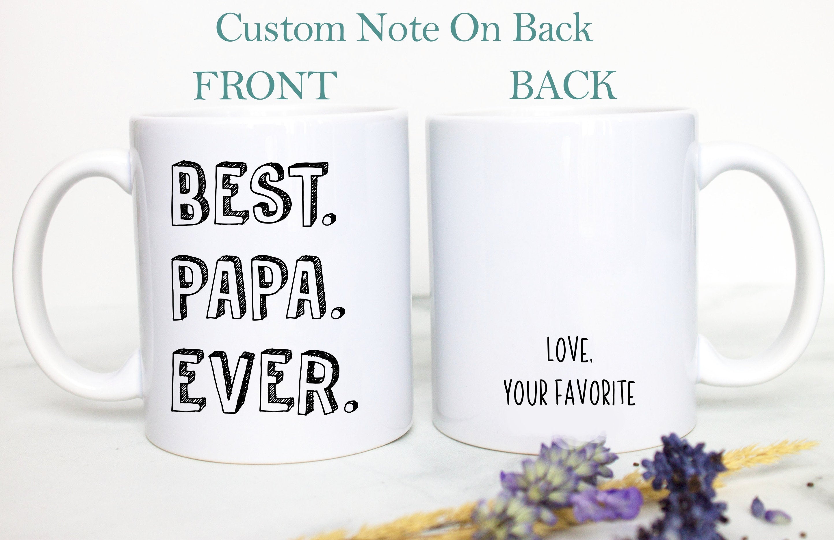 Best Papa Ever Gift, Gift for Him, New Dad Gift, Baby Announcement, Best Dad Mug, Father's Day Mug, Custom Gift for Papa, Christmas Gift