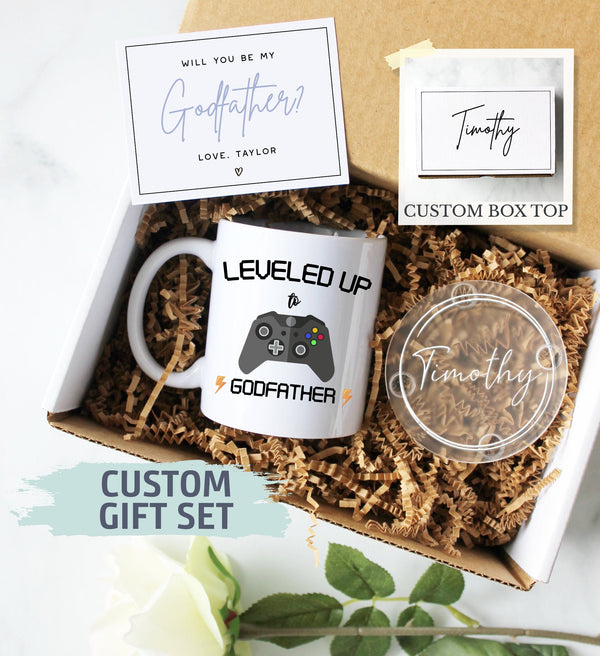 Personalized Godfather Gift Box | New Godfather Gift, Baptism Gift, Godfather Proposal, Will You Be My Godfather, Godparent Gift, Godfather