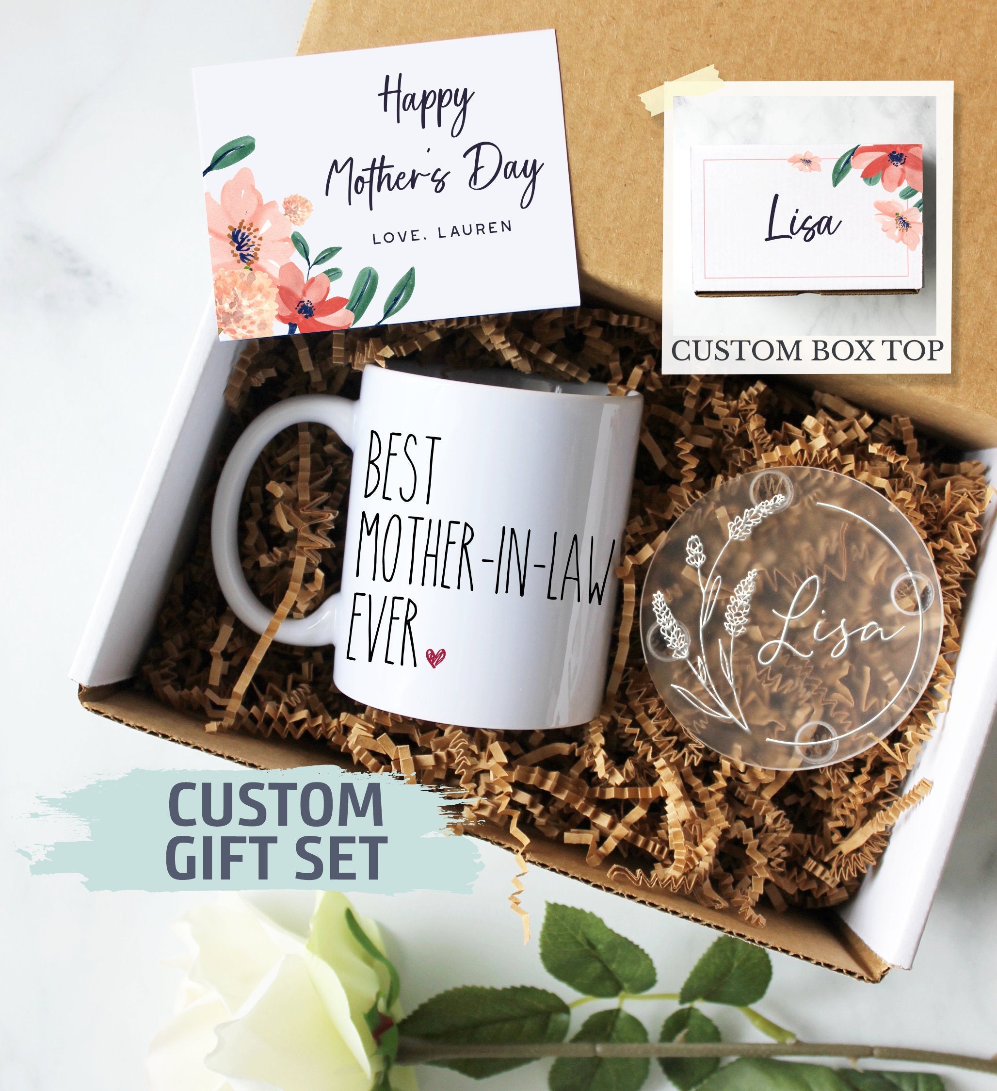 Personalized Mother's Day Gift Box | Gift for Mother In Law, Mother's Day Gift Ideas, Custom Mom Gift, Best Mom Gift, Mother In Law Mug