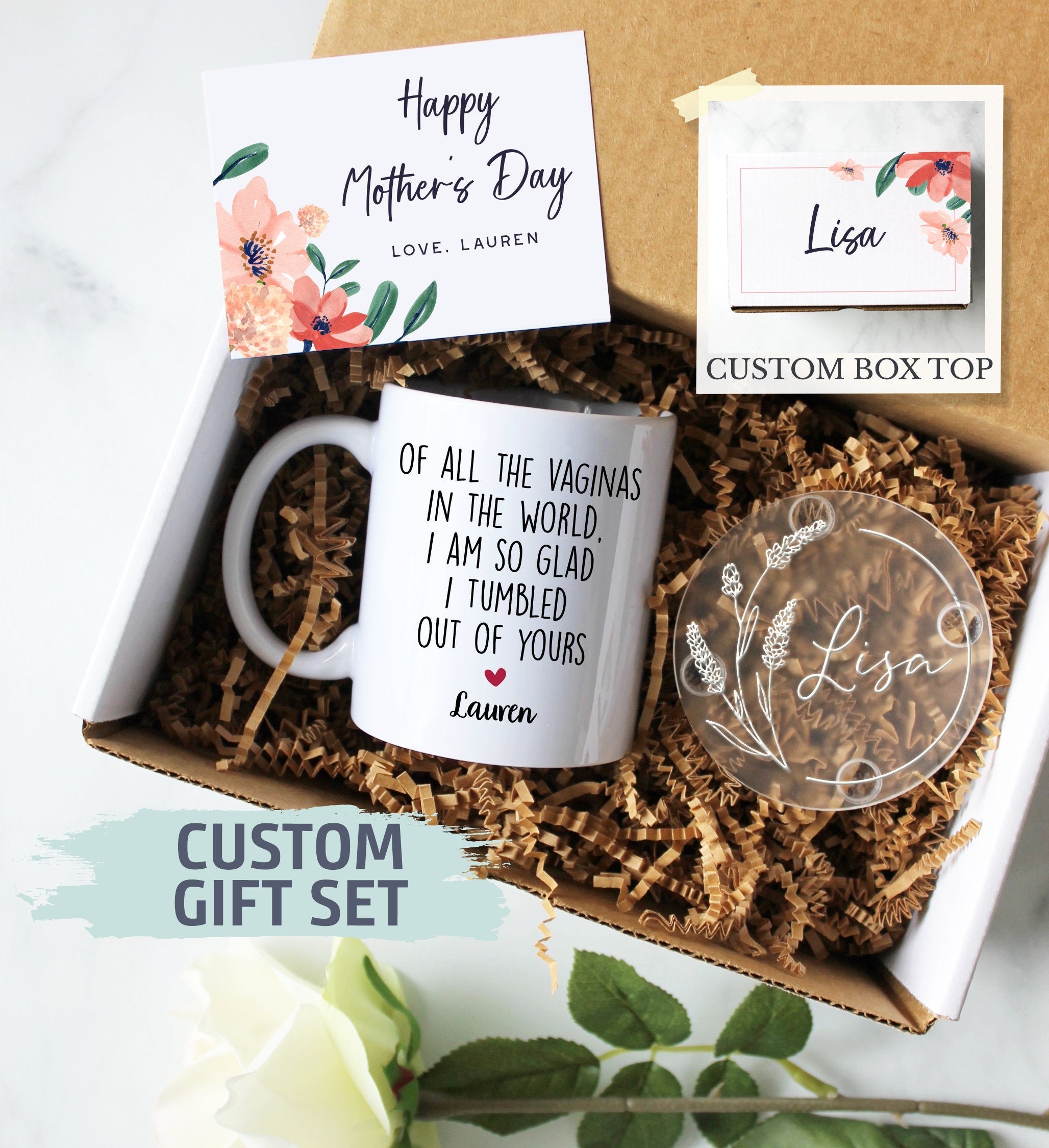 Personalized Mother's Day Gift Box | Funny Gift for Mom, Funny Mother's Day Gift Ideas, Custom Mom Gift, Best Mom Gift, Funny Mom Mug