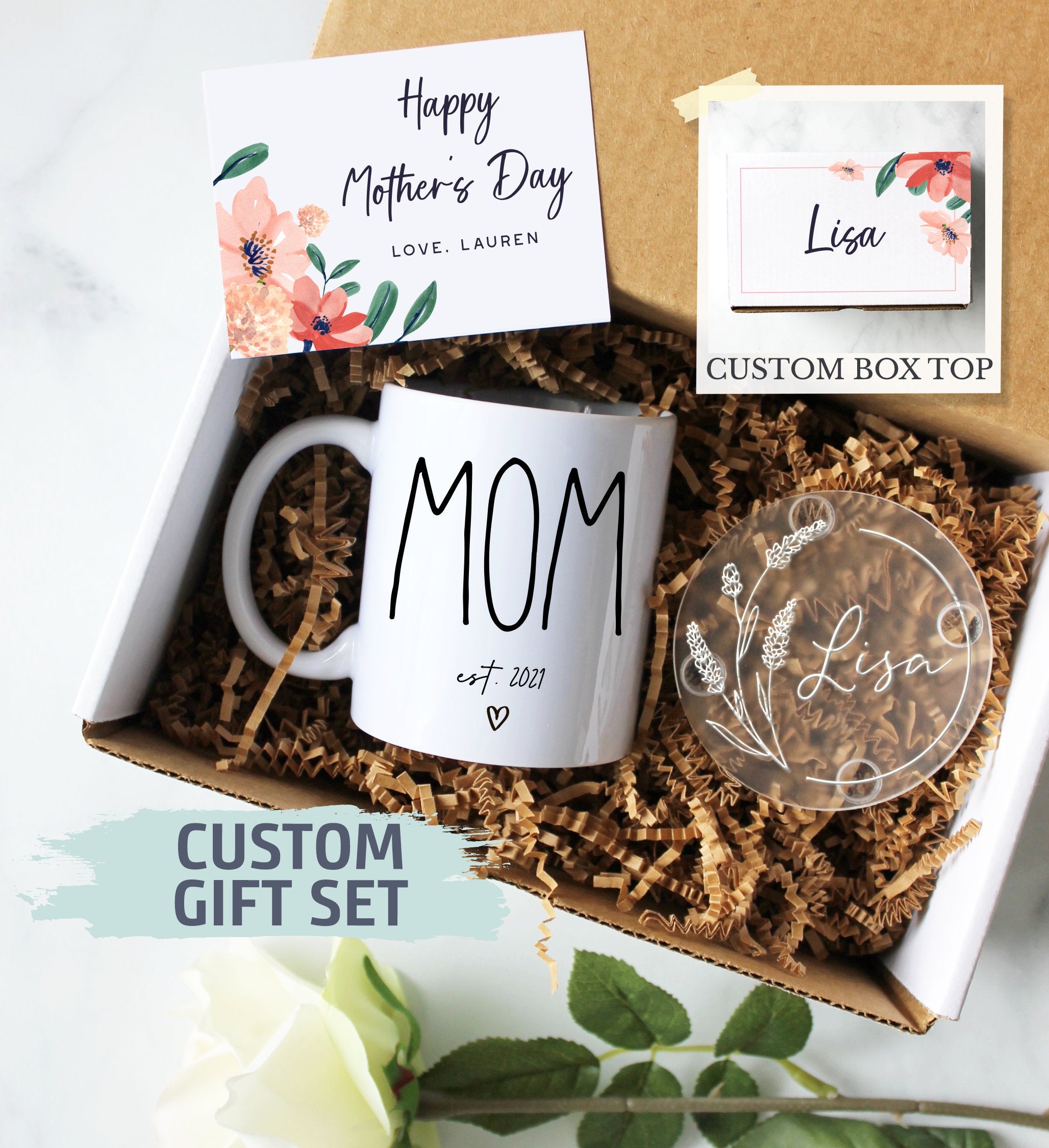 Personalized Mother's Day Gift Box | Custom Gift for New Mom, Mother's Day Gift Ideas, Best Mom Gift, Expecting Mom Gift, Pregnancy Reveal