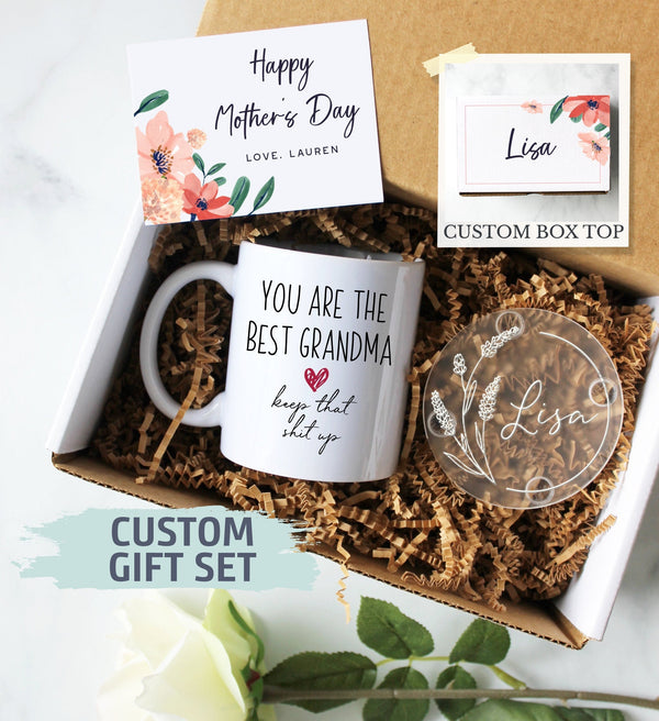 Personalized Mother&#39;s Day Gift Box | Gift for Nana, Grandma Gift Box, Custom Nana Gift, Best Nana Ever, World&#39;s Best Nana Gift, Grandma Mug