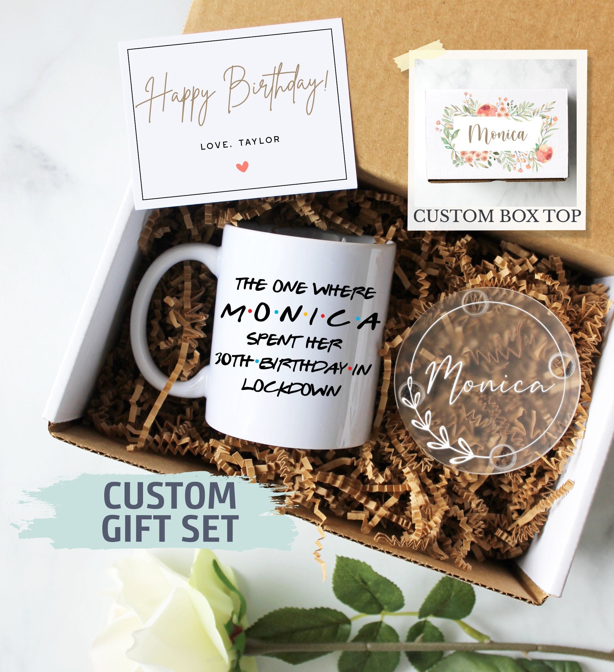 Personalized Lockdown Birthday Gift Box | Gift for Her, Birthday Gift Idea, Quarantine Birthday Care Package, Birthday Mug, Best Friend